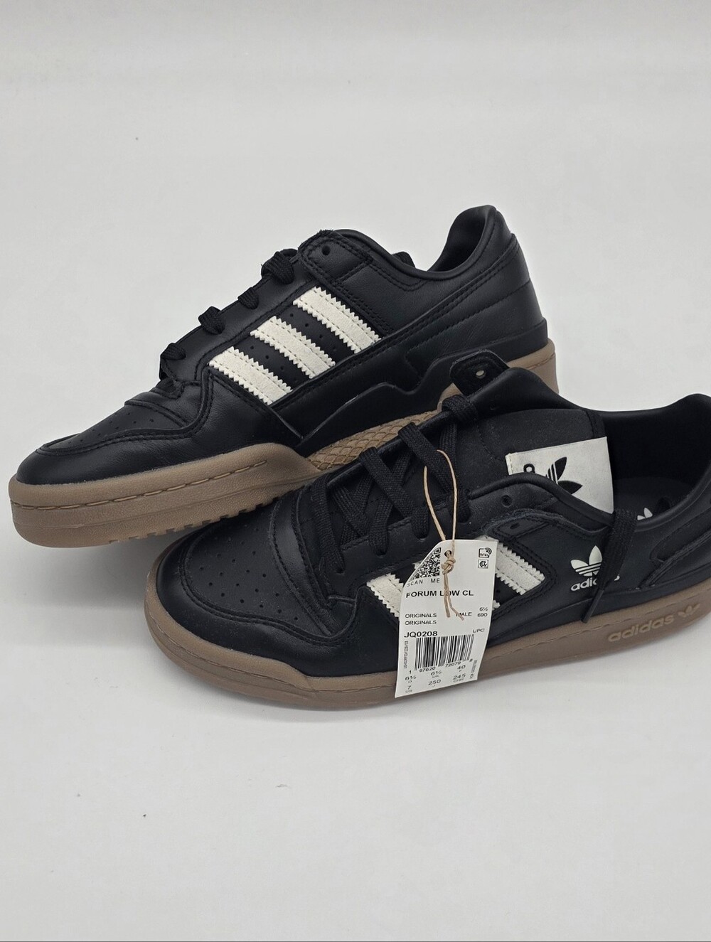 adidas Black Leather Low-Top Sneakers